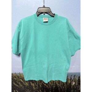 Vintage Pluma T Shirt Mens L Blue Short Sleeve Crew Neck Heavyweight Essential